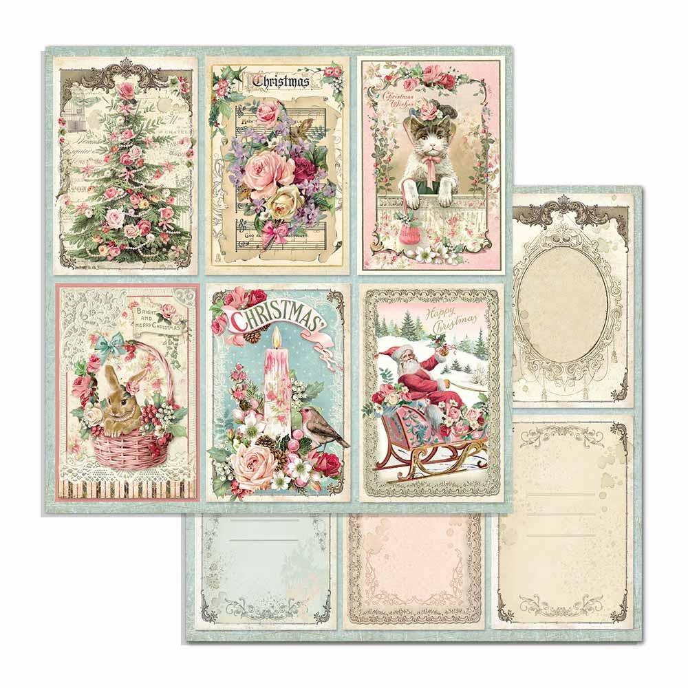 Stamperia Double-Sided Paper Pad - 6x6 - Pink Christmas