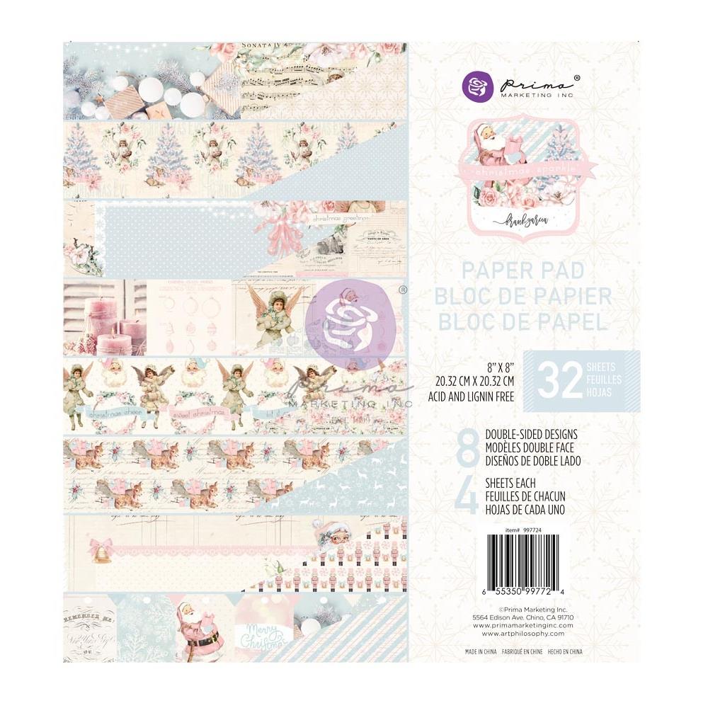 Prima Marketing 8x8 Double-Sided Paper Pad - Foiled - Christmas Sparkle