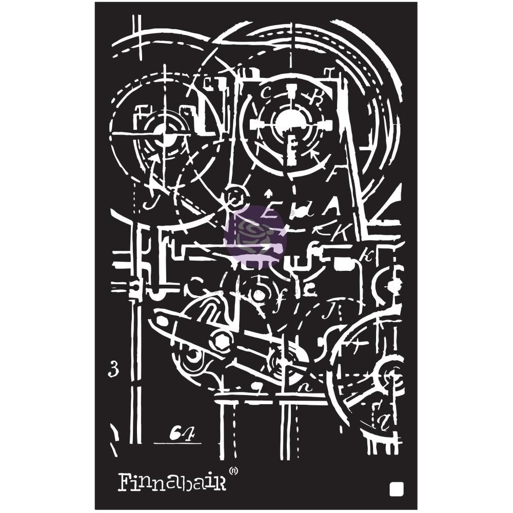 Finnabair Prima Marketing Stencil - Machinery