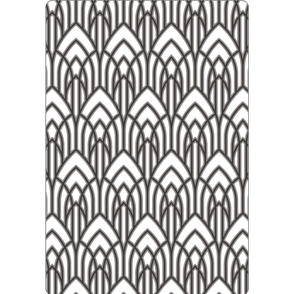 Sizzix Texture Fades A2 Embossing Folder By Tim Holtz - Multi-Level Arched