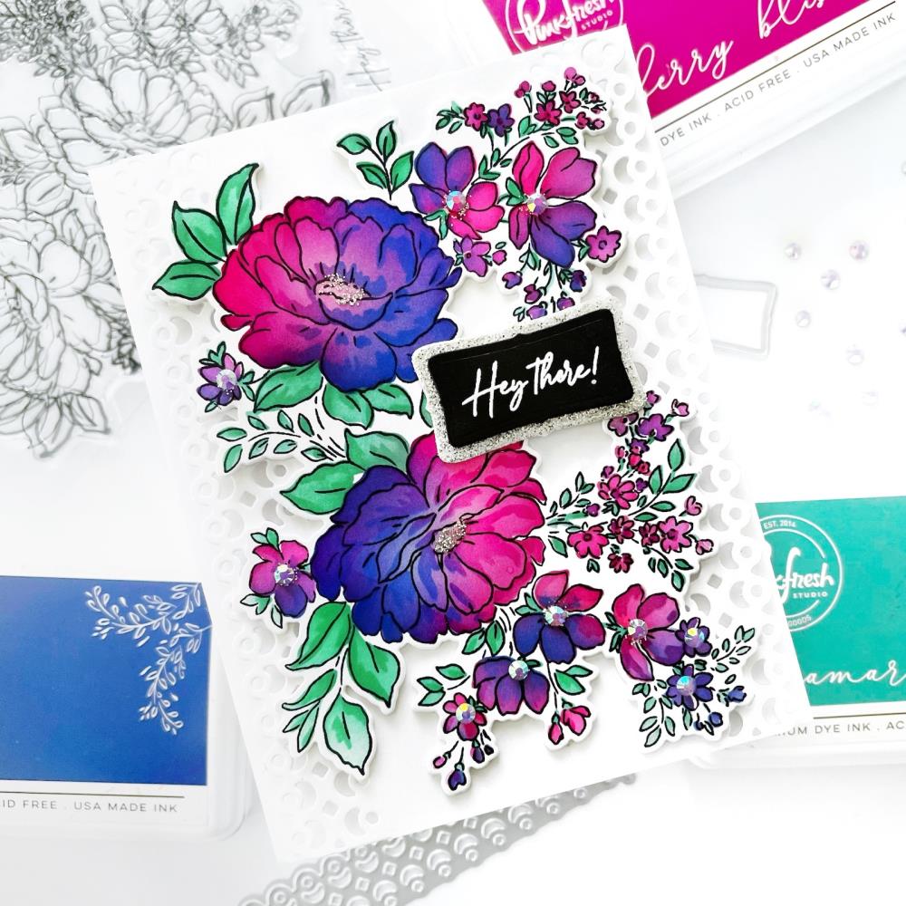 Pinkfresh Studio Clear Stamp Set - Lush Peonies