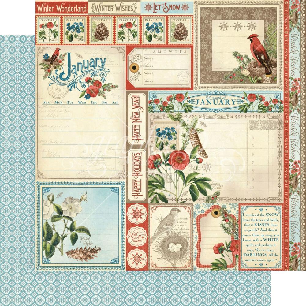 Graphic 45  - 8"x8" Paper Pad - Time To Flourish