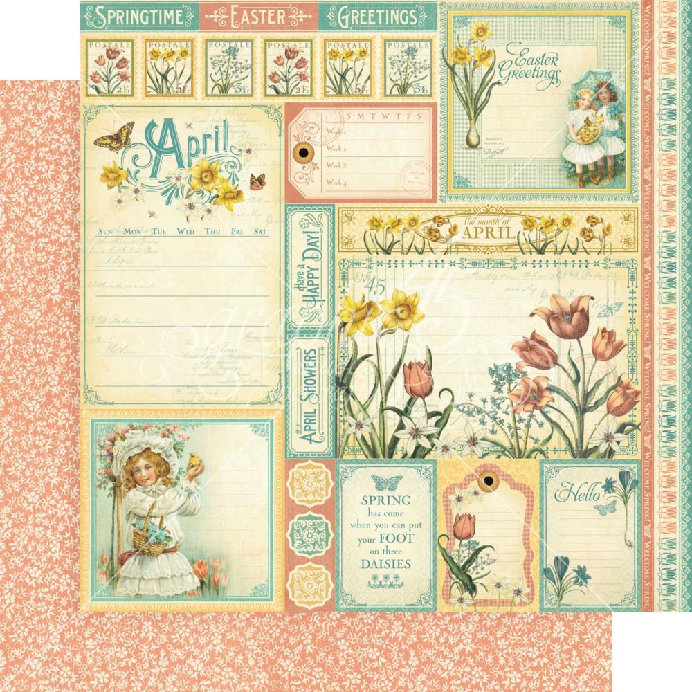 Graphic 45  - 8"x8" Paper Pad - Time To Flourish
