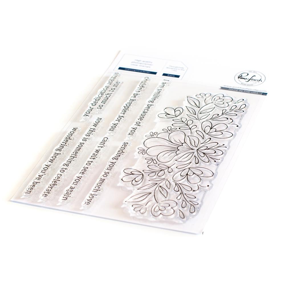 Pinkfresh Studio Clear Stamp Set - Charming Floral Border