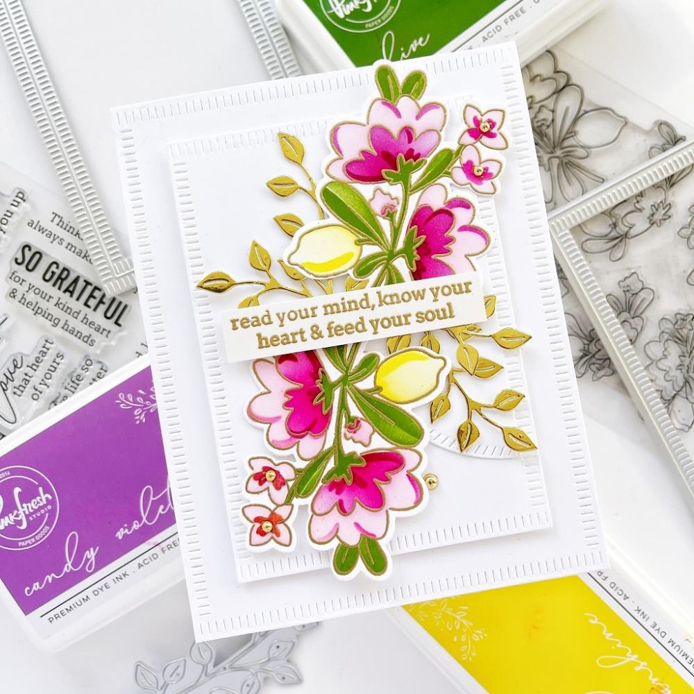 Pinkfresh Studio Clear Stamp Set - Citrus Bloom