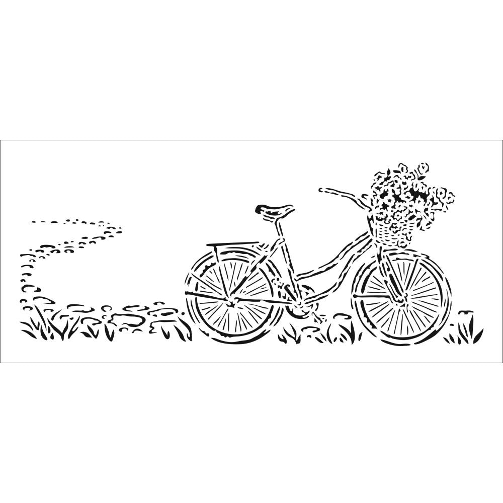 Crafters Workshop Template 4X9 - Pretty Bicycle