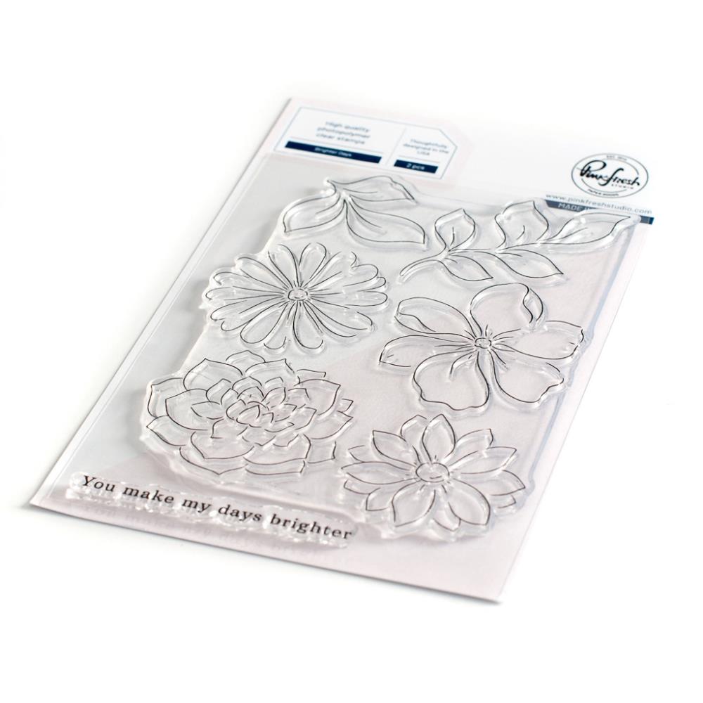 Pinkfresh Studio Cling Rubber Background Stamp A2 - Brighter Days