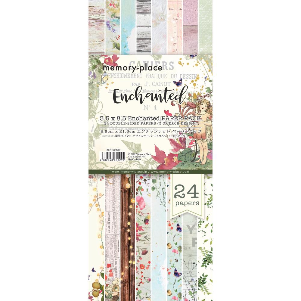 Memory Place Double-Sided Paper Pack 3.5X8.5 - Enchanted Slimline