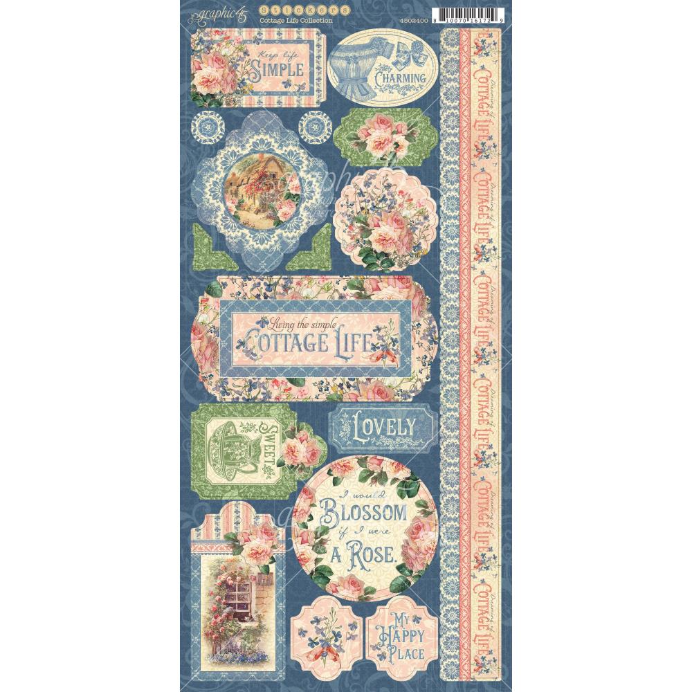 Graphic 45 - Cardstock Stickers - Cottage Life