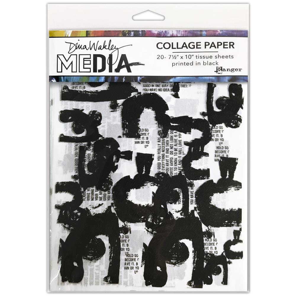 Dina Wakley Media Collage Tissue Paper - Painted Marks