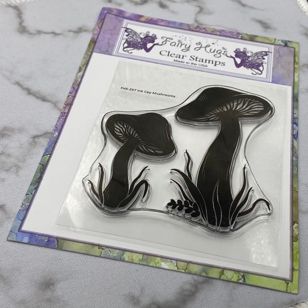 Fairy hugs - Clear Stamp - Ink Cap Mushrooms