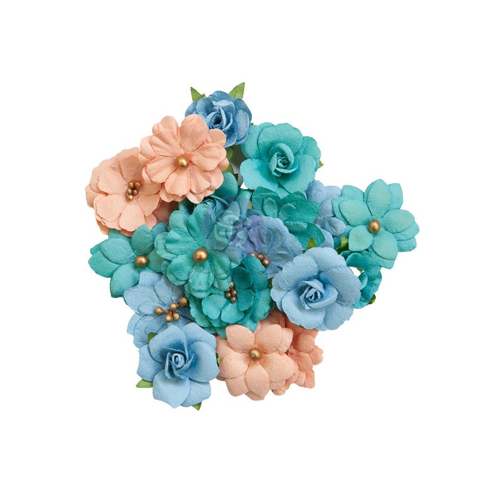 Prima Marketing Mulberry Paper Flowers - Mixed Colors/Painted Floral
