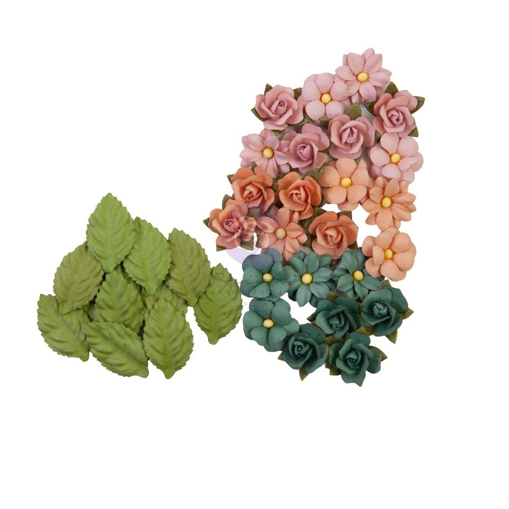 Prima Marketing Mulberry Paper Flowers - Abstract Beauty/Indigo