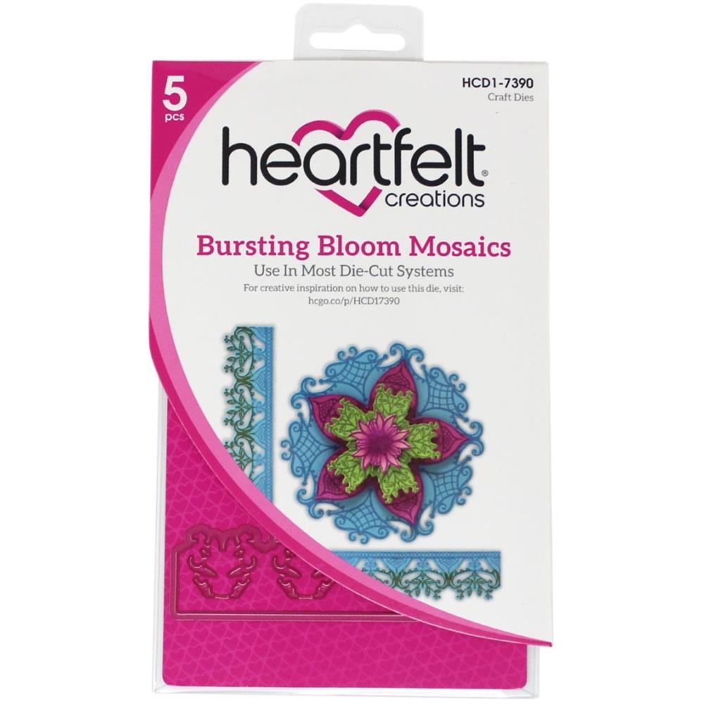 Heartfelt Creations Cut & Emboss Dies - Bursting Bloom Mosaics
