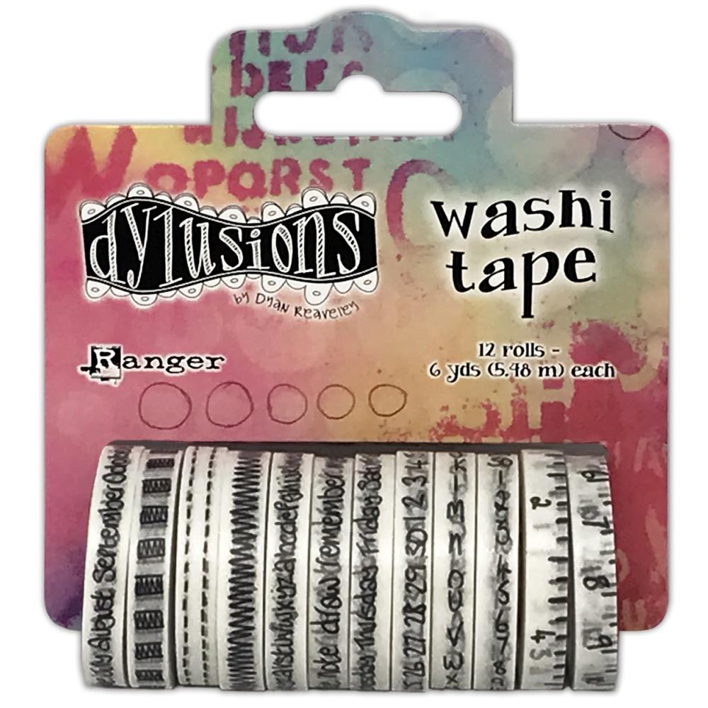 Dyan Reaveleys Dylusions Washi Tape - White- 12 Rolls