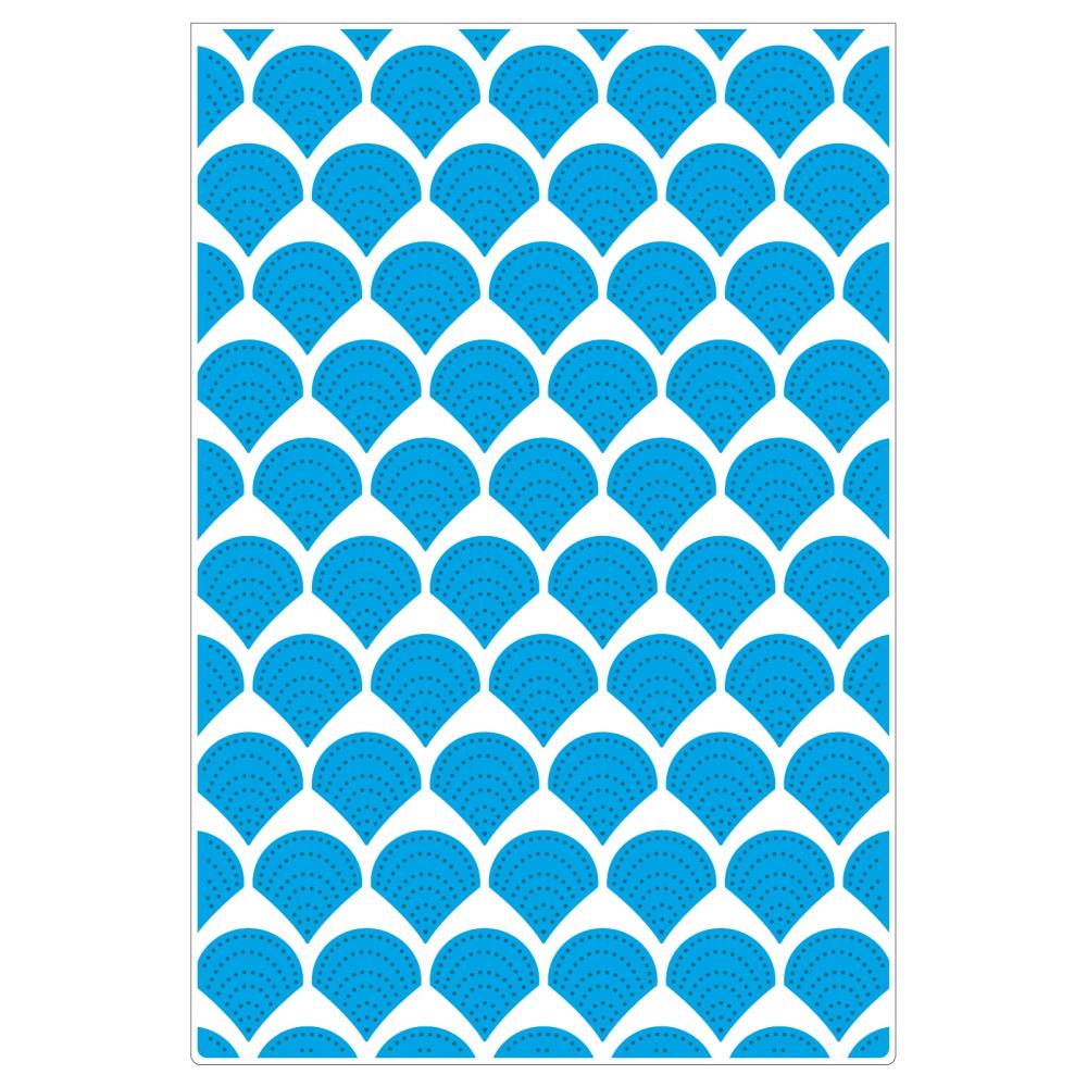 Sizzix Multi-Level Textured Impressions Embossing Folder - Fan Tiles