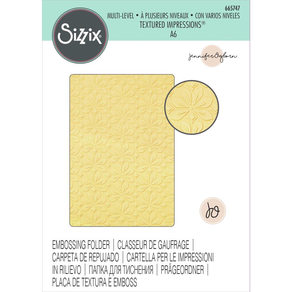 Sizzix Multi-Level Textured Impressions Embossing Folder - Flower Power