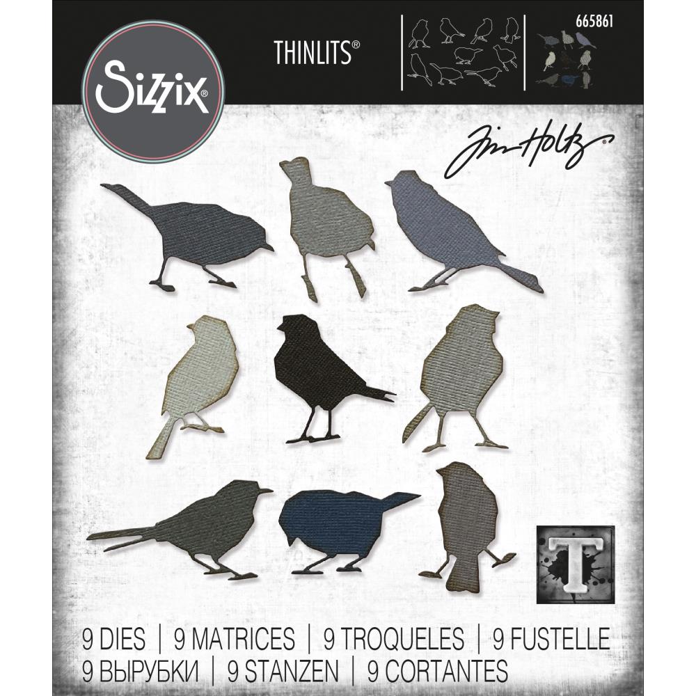 Sizzix Thinlits Dies By Tim Holtz - Silhouette Birds
