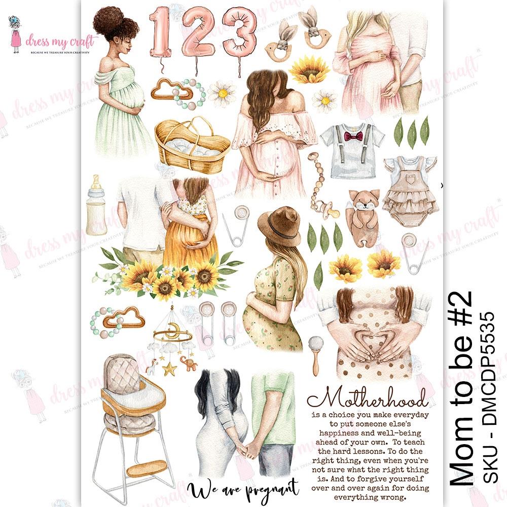 Dress My Craft Transfer Me Sheet A4 - Mom To Be 2