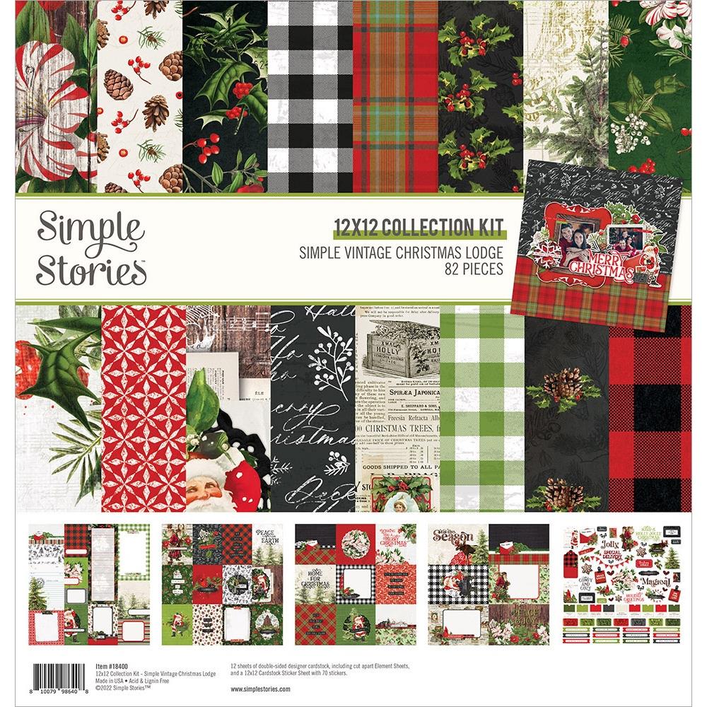 Simple Stories Collection Kit 12X12 Simple Vintage Christmas Lodge