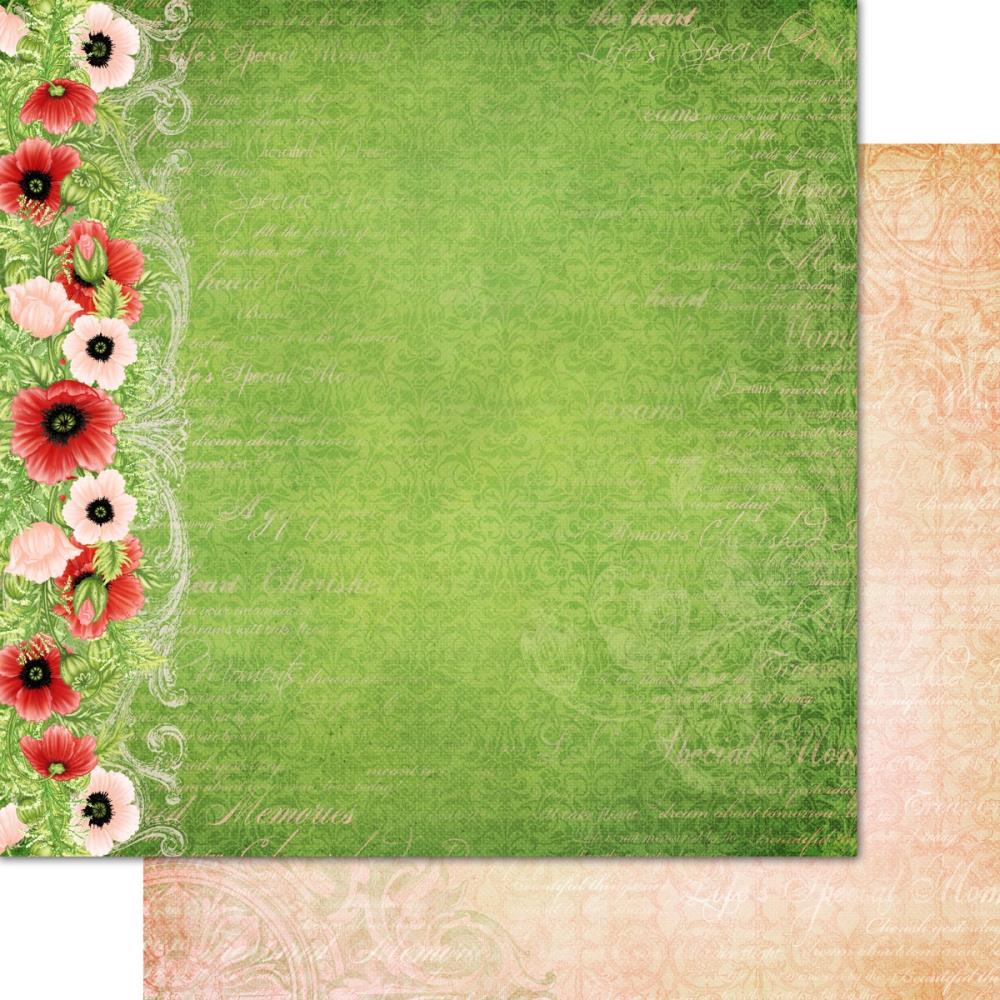 Heartfelt Creations Double-Sided Paper Pad 12x12 - Wild Poppy