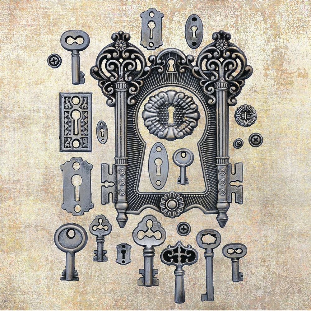 Finnabair Decor Moulds - Locks & Keys