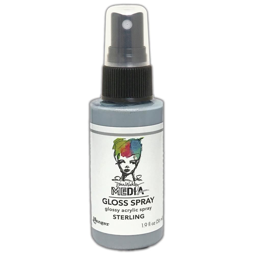 Dina Wakley Media Metallic Gloss Sprays - Sterling