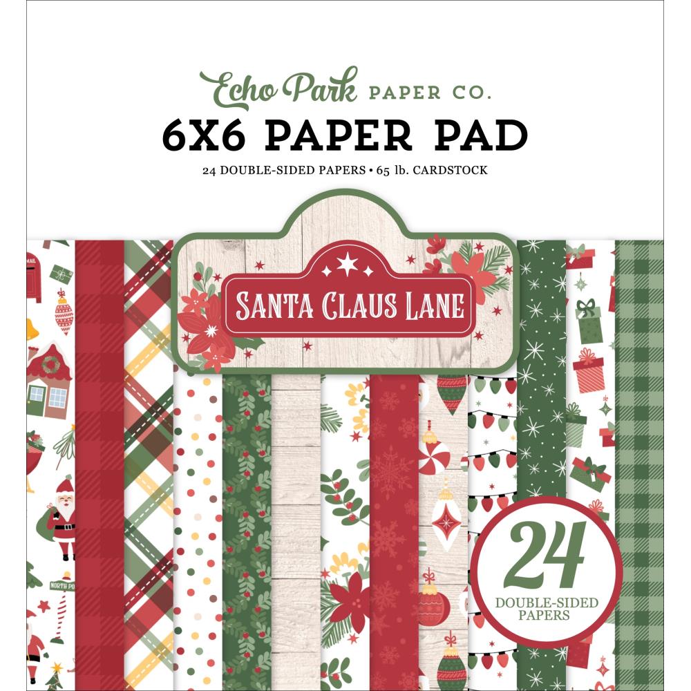 Echo Park Double-Sided Paper Pad 6X6 - Santa Claus Lane