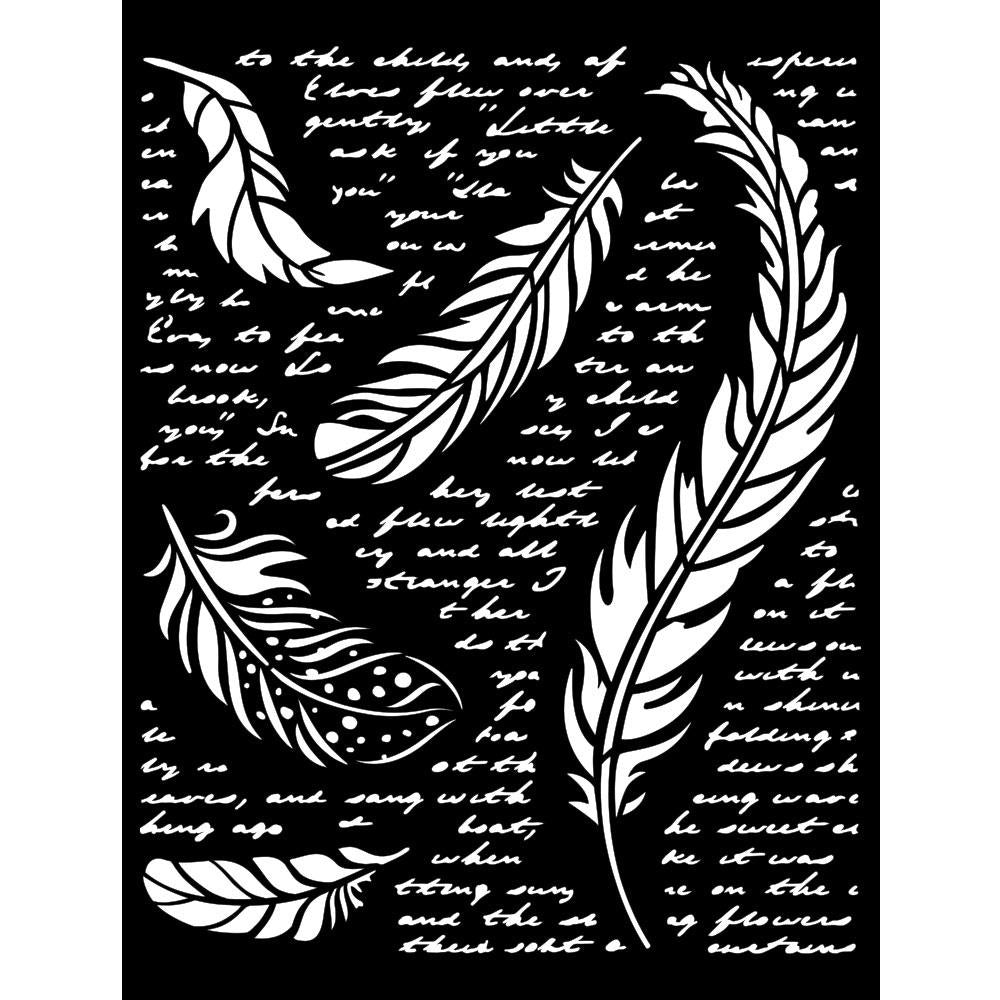 Stamperia - Our Way Stencil - Feathers