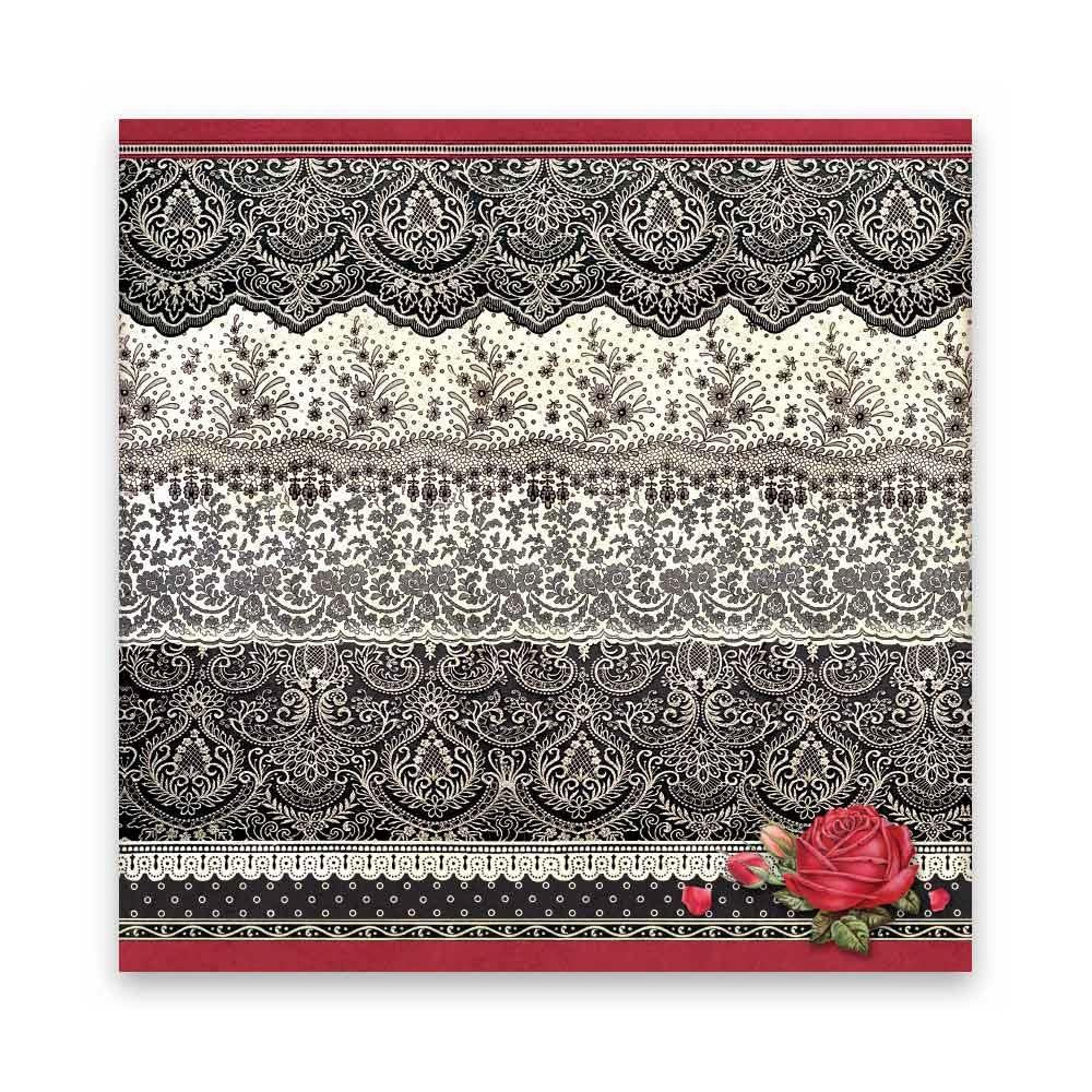 Stamperia - Polyester Fabric 12"X12" 4/Pkg - Desire