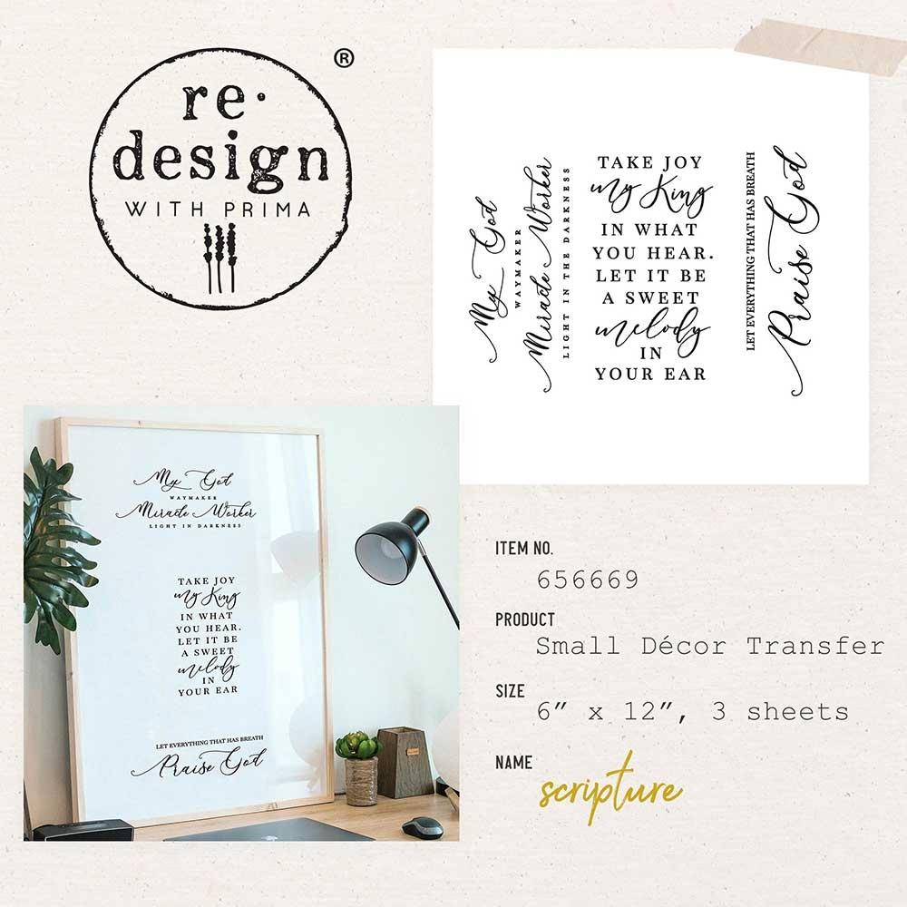 Prima Marketing Re-Design Decor Transfers - Scripture