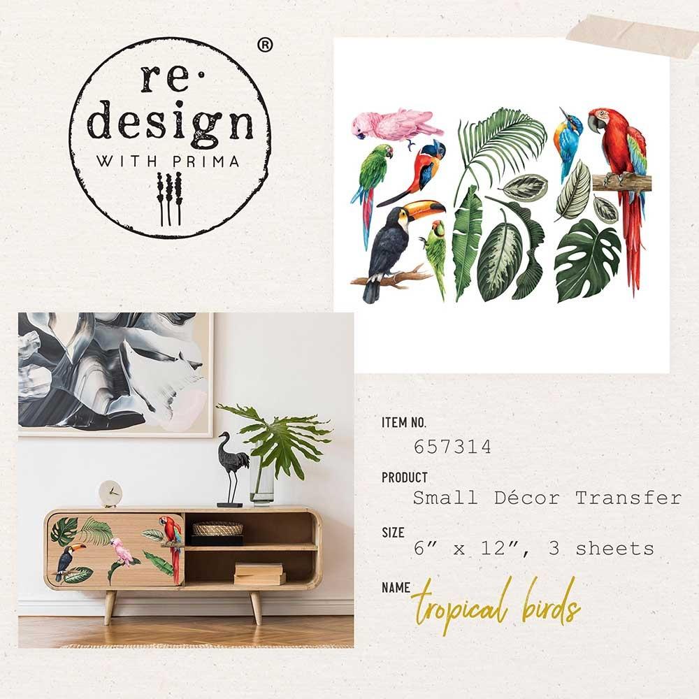 Prima Marketing Re-Design Decor Transfers - Tropical Birds