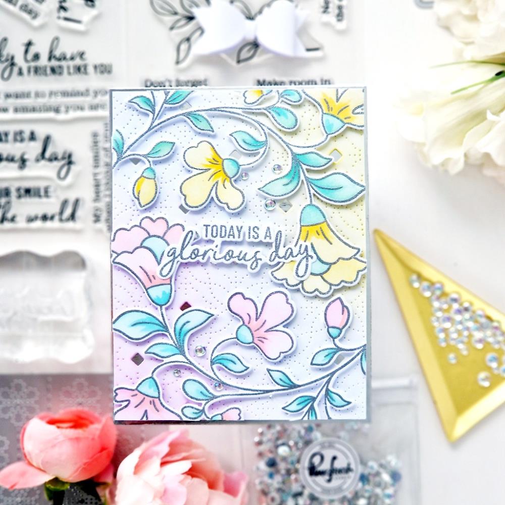 Pinkfresh Studio Clear Stamp Set - Folk Floral Stem