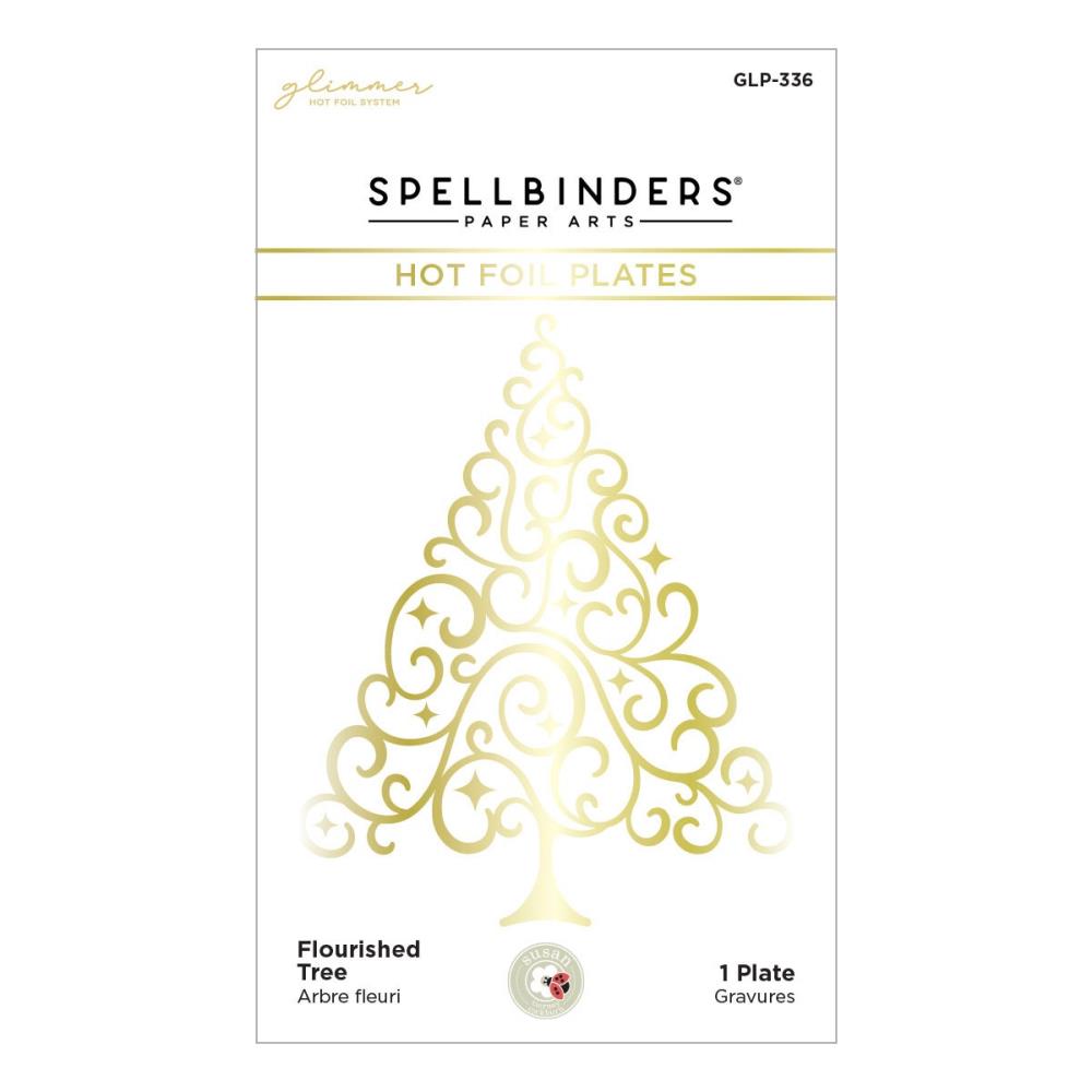 Spellbinders Glimmer Hot Foil Plate - Flourished Tree - Winter Garden