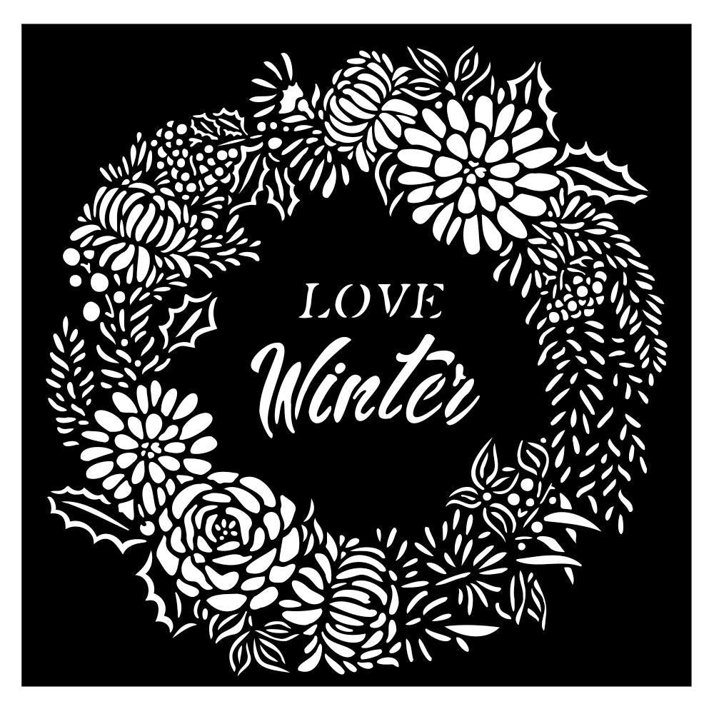 Stamperia Stencil - Christmas Love - Winter Garland