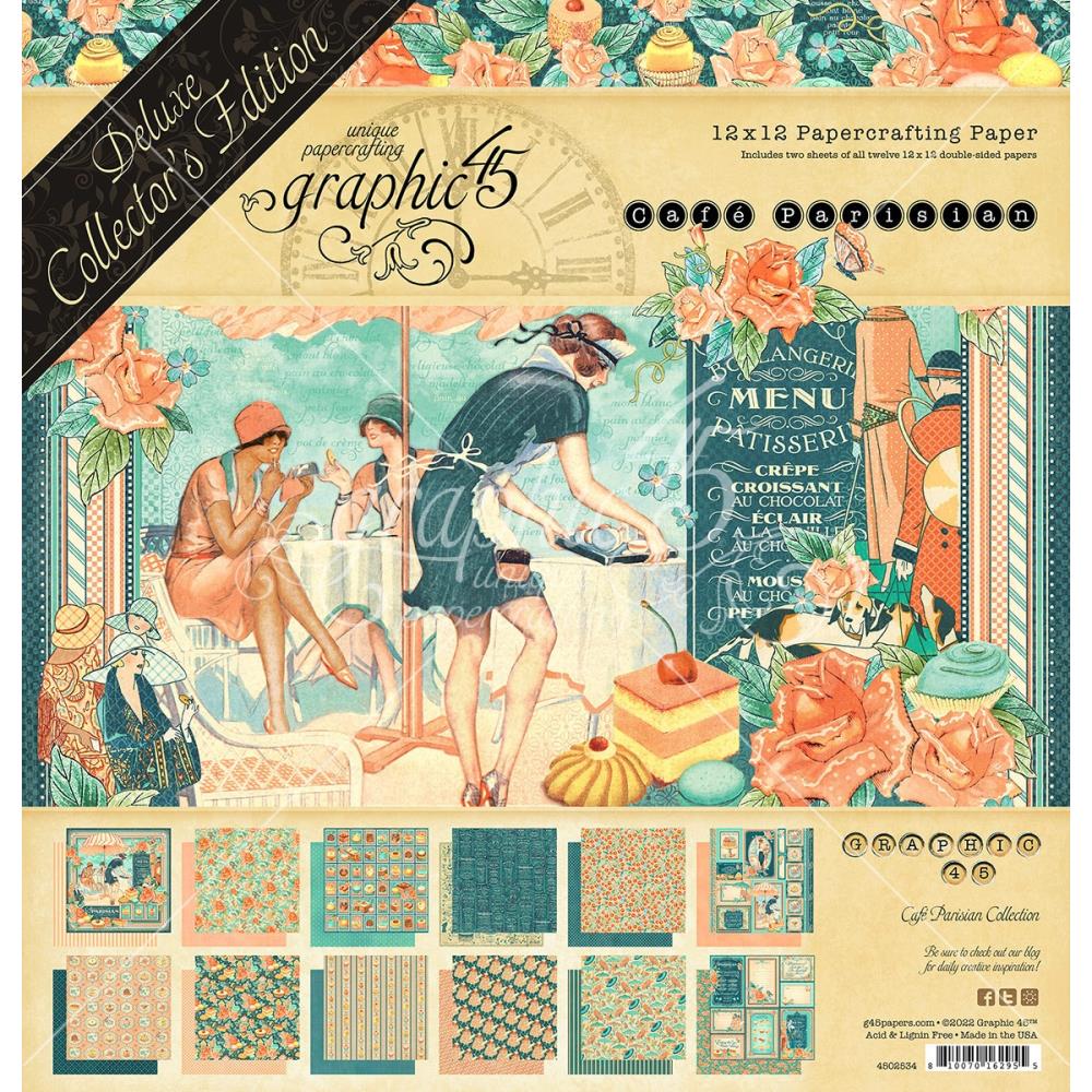 Graphic 45 - 12x12 Deluxe Collectors Edition - Cafe Parisian