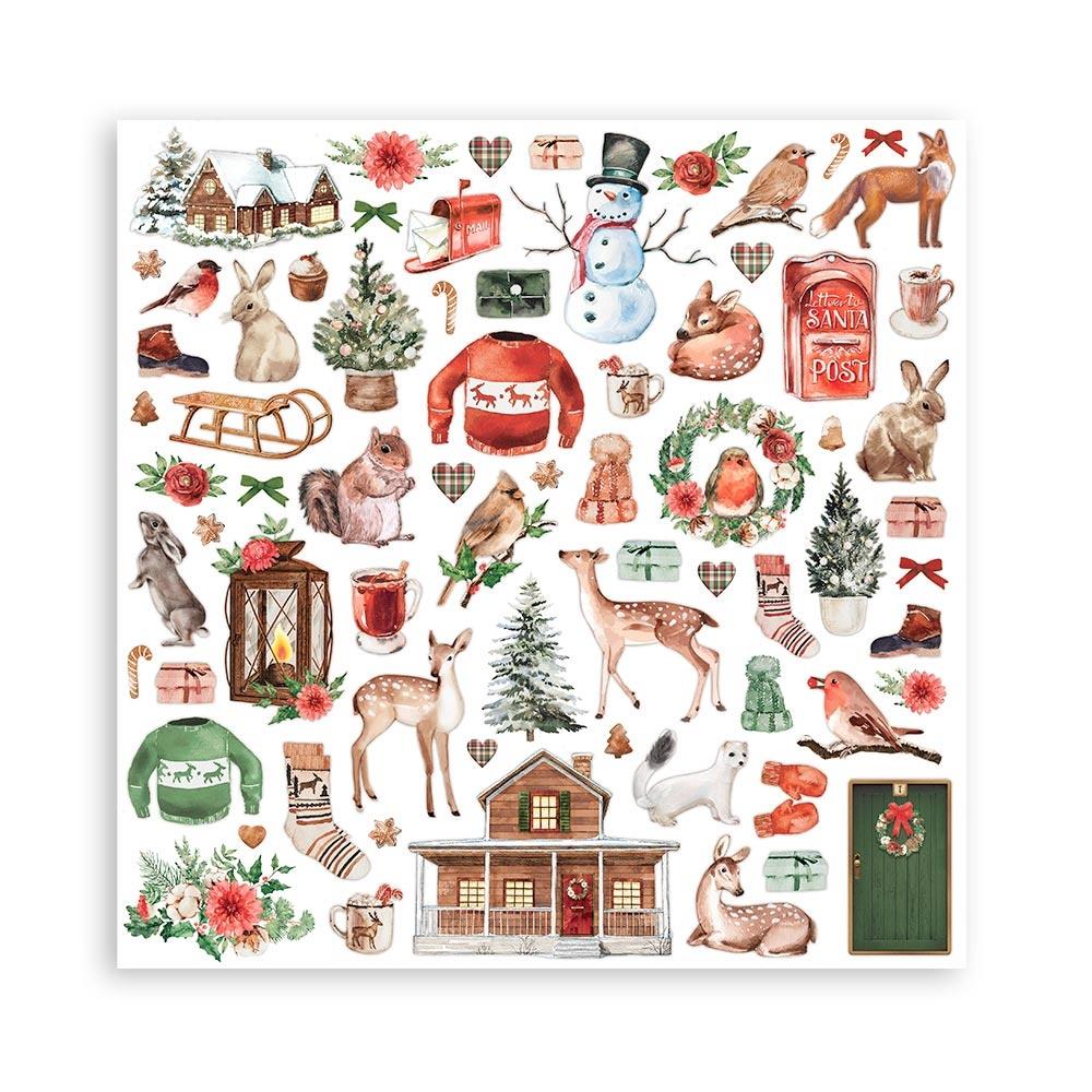 Stamperia Double-Sided Paper Pad 8x8 - Home For The Holidays