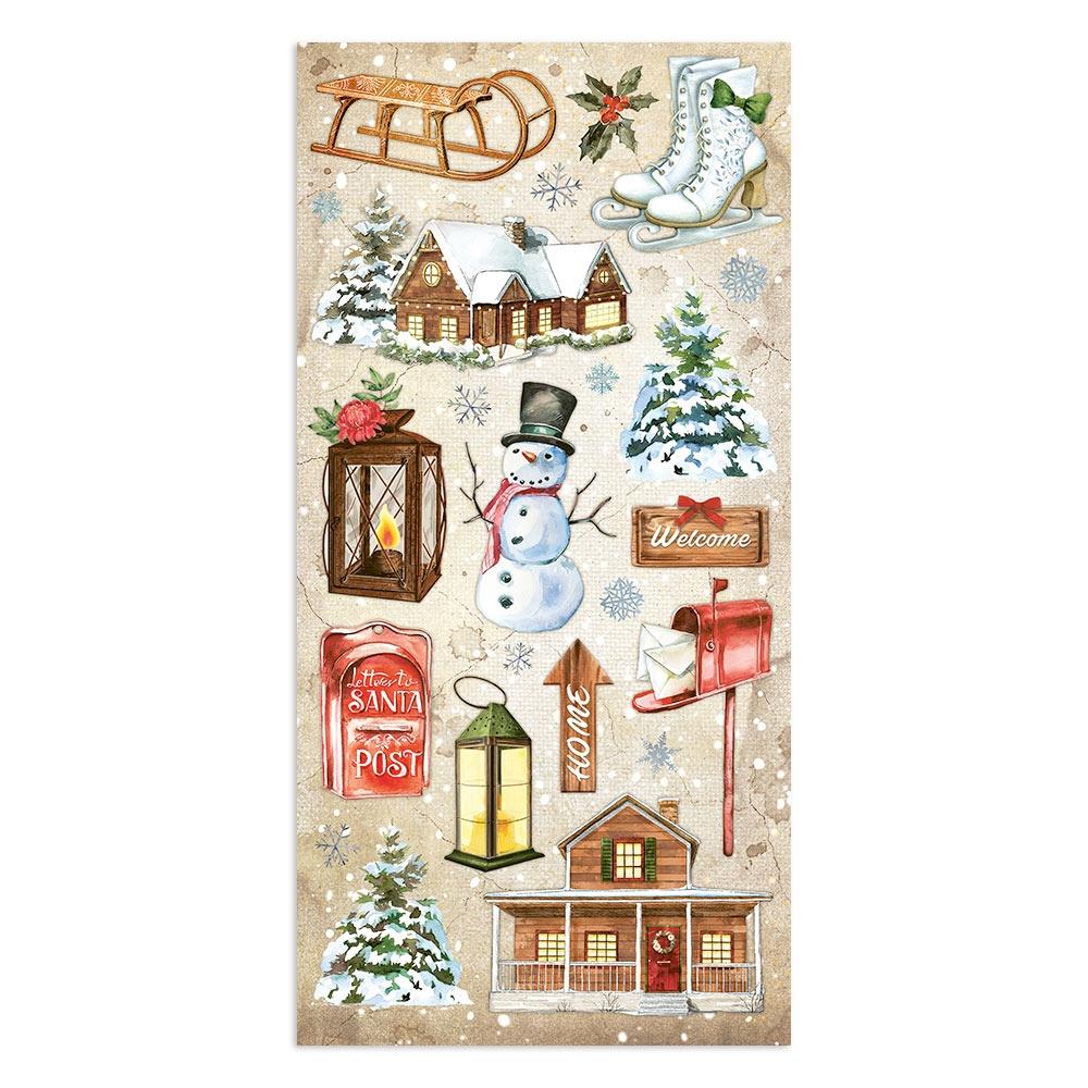 Stamperia Collectables Double-Sided Paper 6X12 - Home For The Holidays