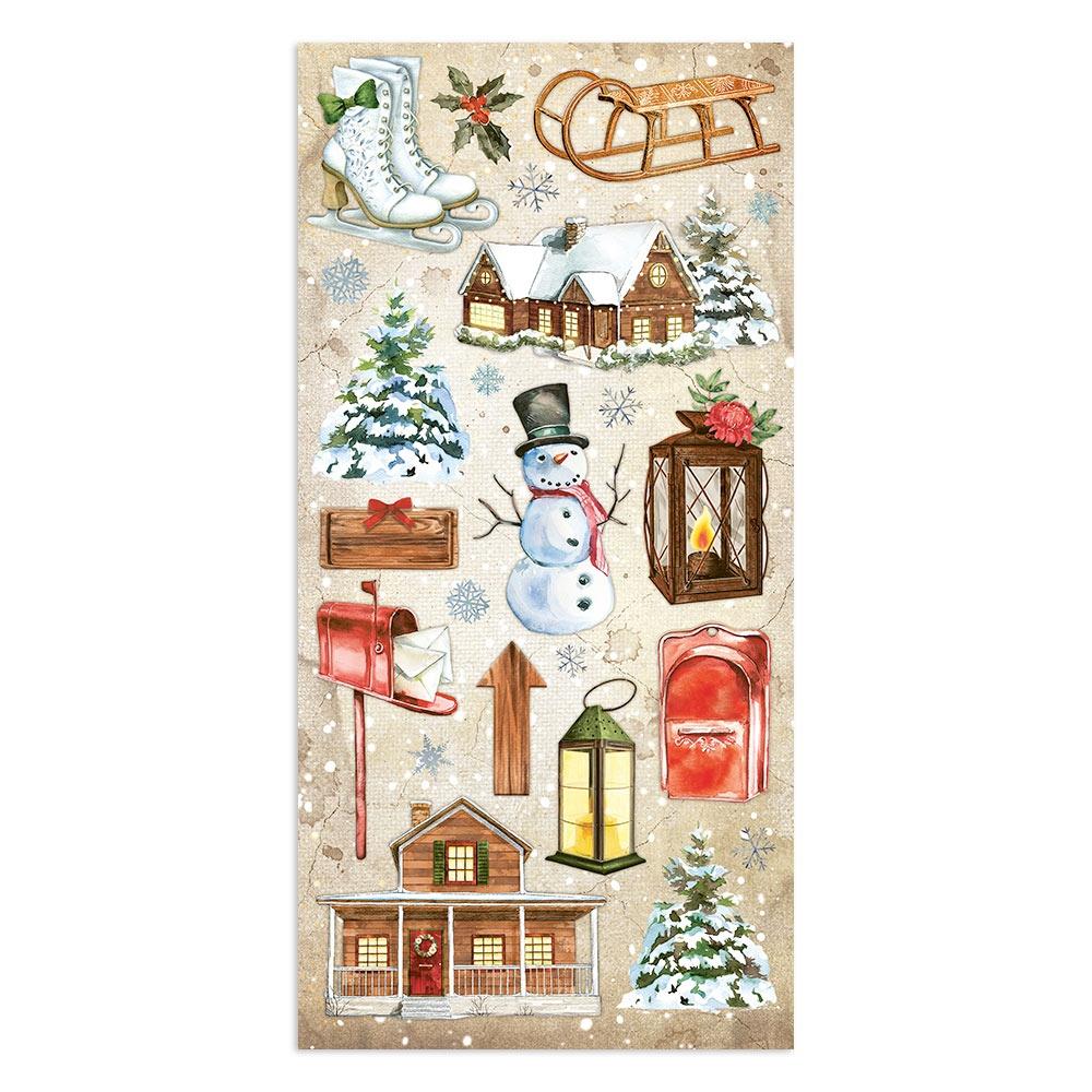 Stamperia Collectables Double-Sided Paper 6X12 - Home For The Holidays