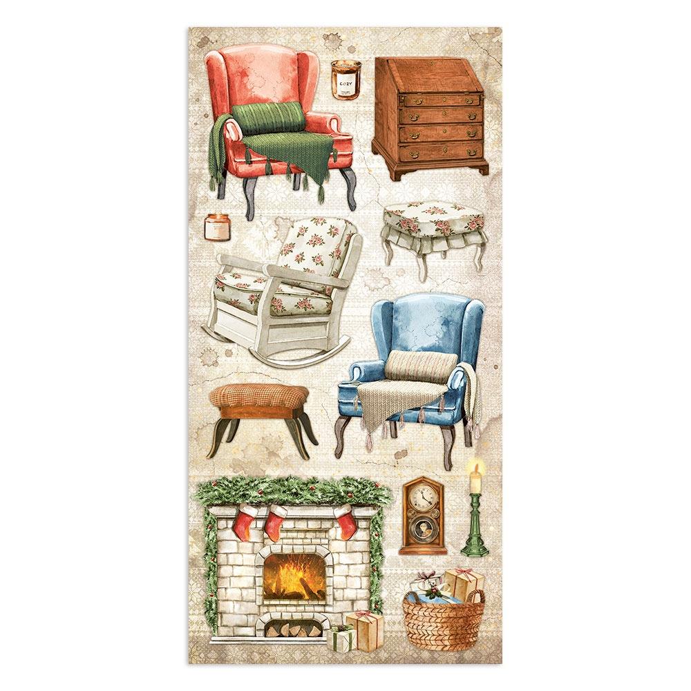 Stamperia Collectables Double-Sided Paper 6X12 - Home For The Holidays