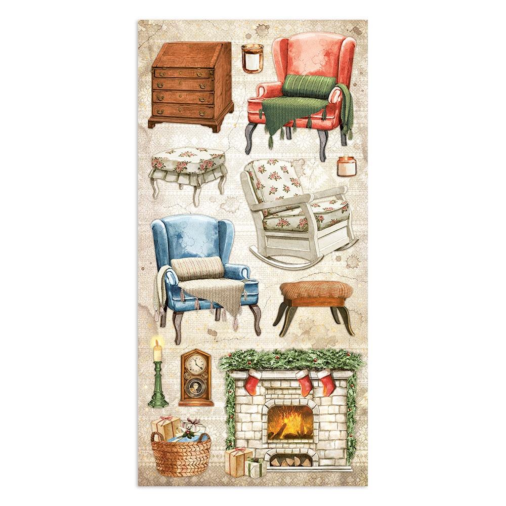 Stamperia Collectables Double-Sided Paper 6X12 - Home For The Holidays