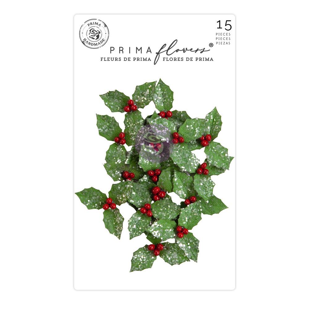 Prima Marketing Mulberry Paper Flowers - Mistletoe Love - Candy Cane Lane