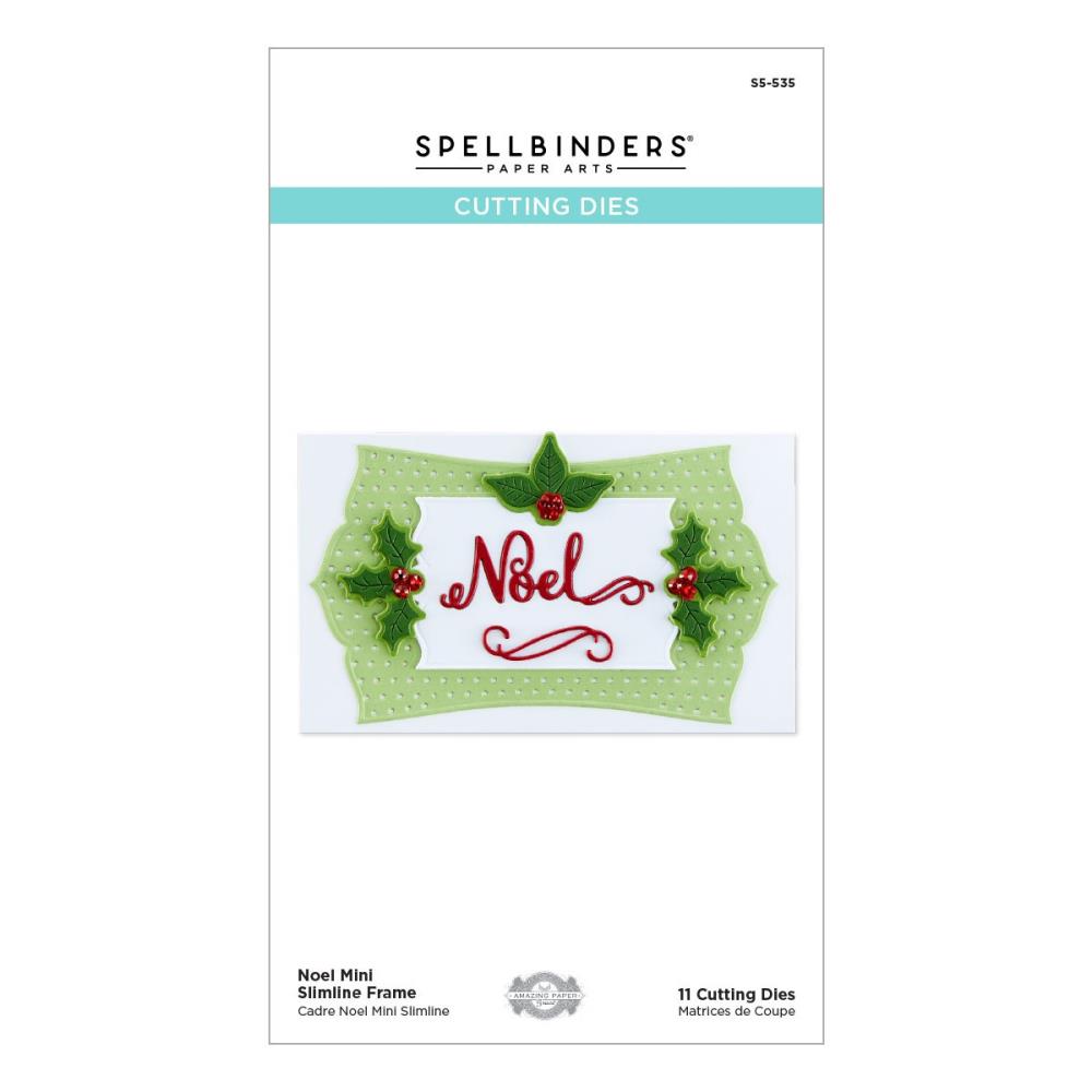 Spellbinders Etched Die - Slimline Noel Frame - Christmas Flourish