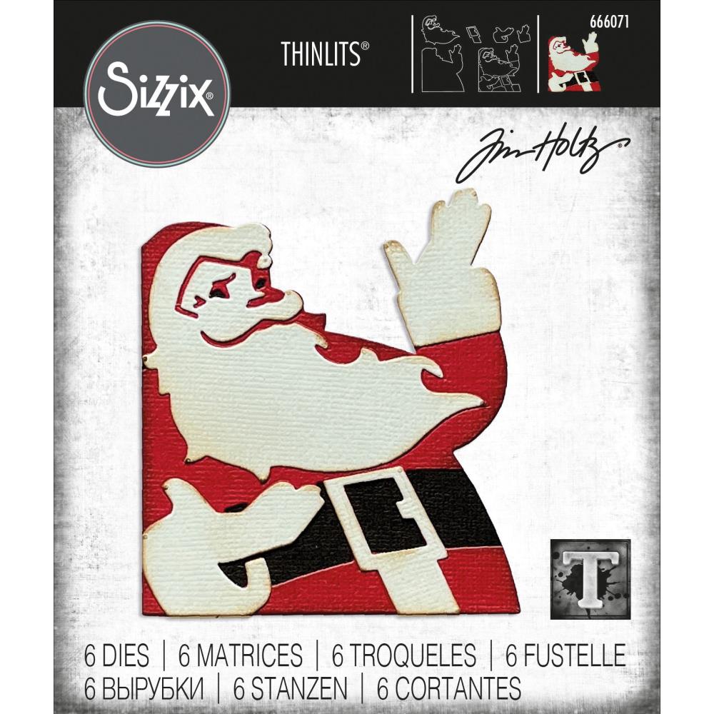 Sizzix Thinlits Dies By Tim Holtz - Retro Santa