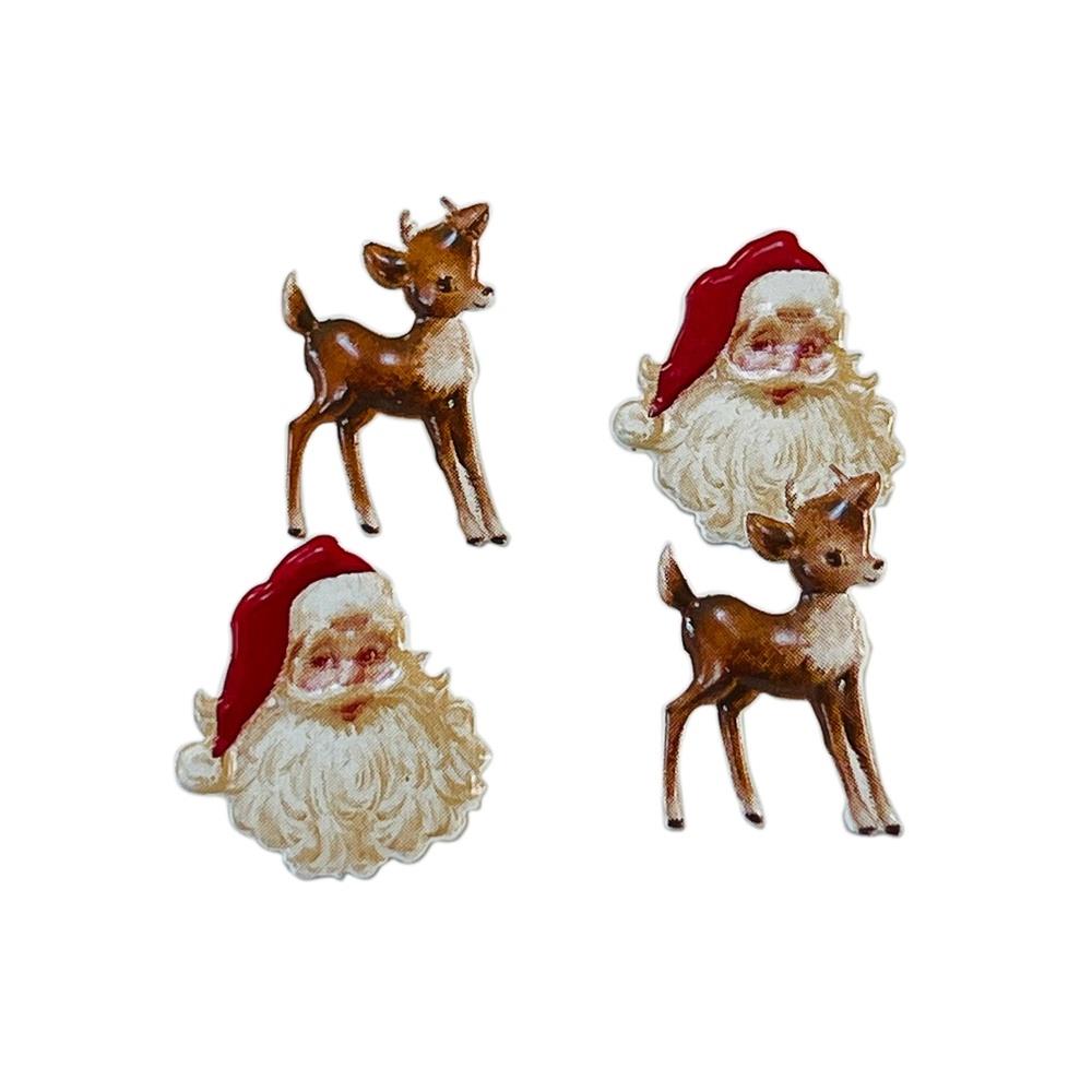 Eyelet Outlet Shape Brads - Santa & Deer