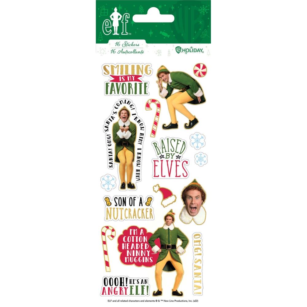 Paper House Foiled Stickers - Elf - Fun Phrases