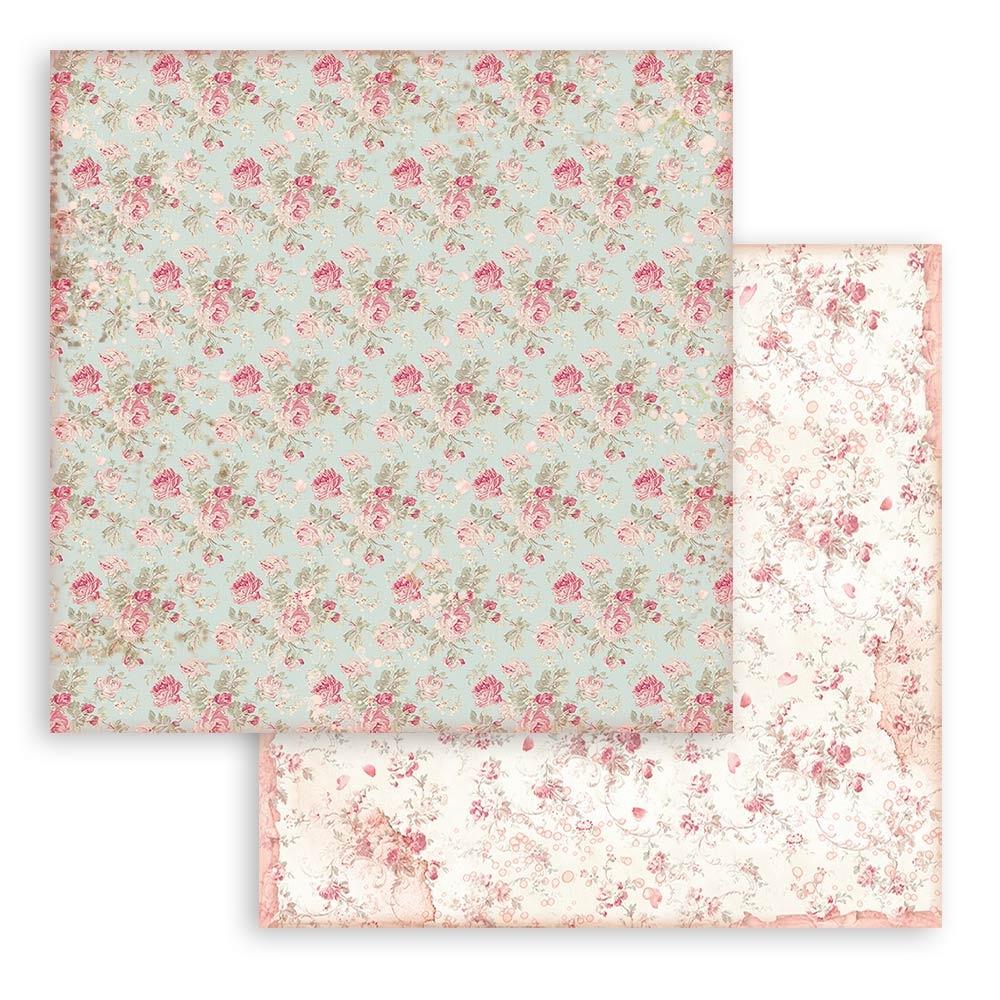 Stamperia Backgrounds Double-Sided Paper Pad - 12x12 - Rose Parfum