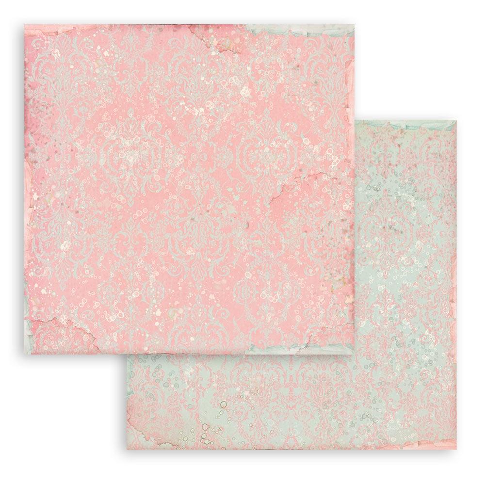 Stamperia Backgrounds Double-Sided Paper Pad 8x8 - Rose Parfum