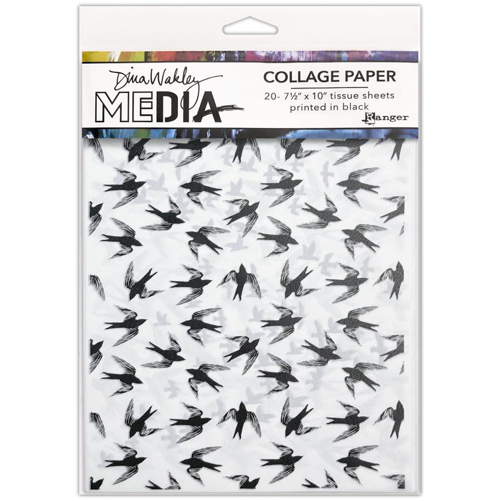 Dina Wakley Media Collage Tissue Paper - Flying Things