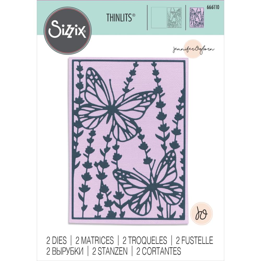 Sizzix Thinlits Die By Jennifer Ogborn - Botanical Card Front